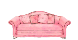 sofa, sofa addiction, logo, pink